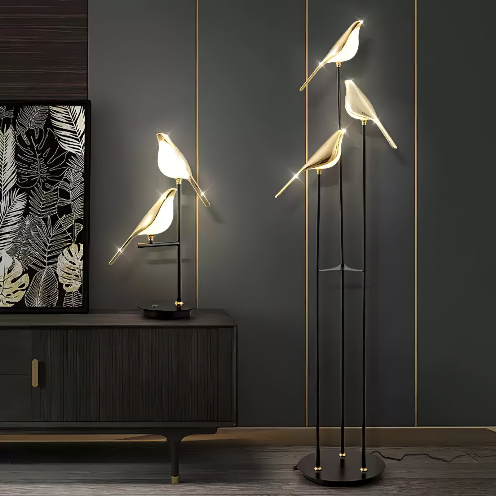 Elegant LED Torchiere Floor Lamp with Adjustable Soft Light