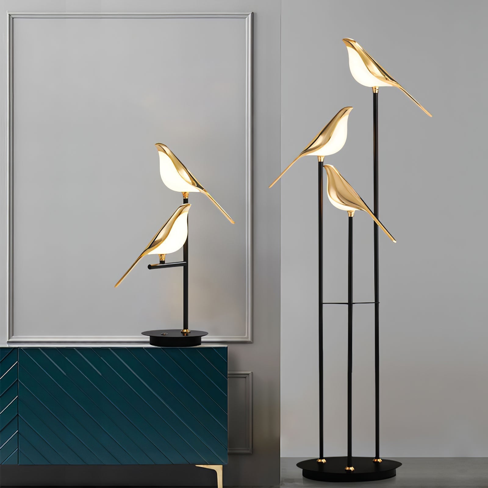 Elegant LED Torchiere Floor Lamp with Adjustable Soft Light