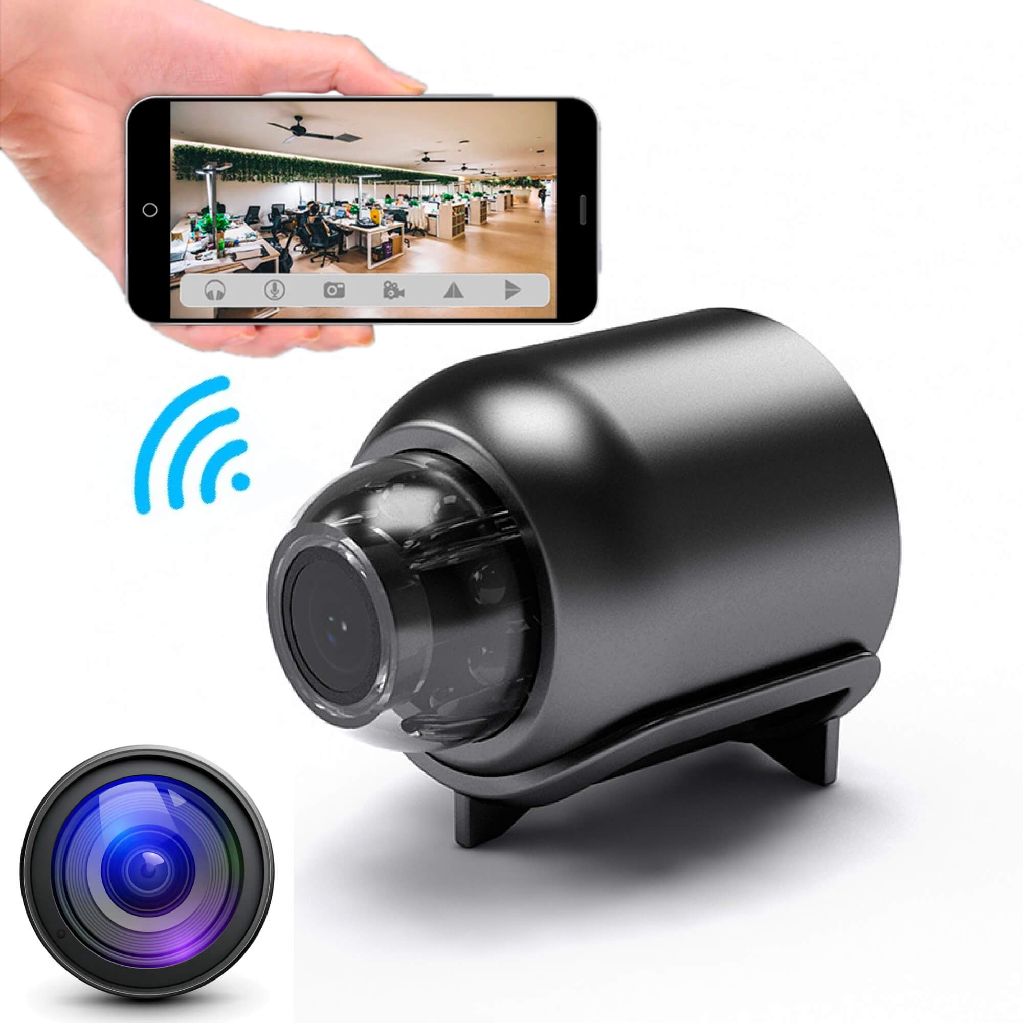 Nexa 1080P Mini Waterproof WiFi Camera 160° Night Vision
