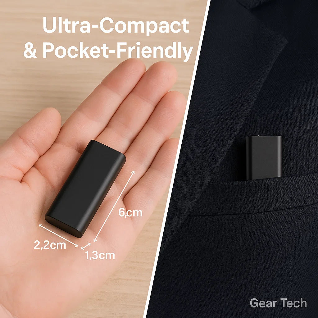 Compact Voice Recorder for Stealth Recording and Activation