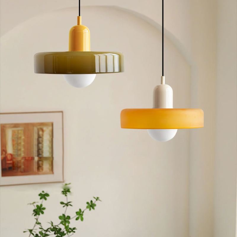 Arkea | Colored Glass Pendant Light With Adjustable Height