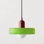 Modern Bauhaus Glass Pendant Light – Adjustable Height Kitchen Pendant Lighting in White, Orange, or Green, 25/35 cm 27