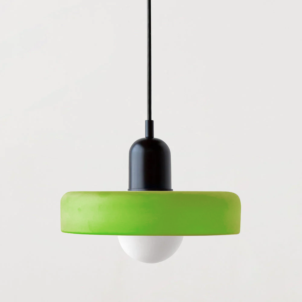 Modern Bauhaus Glass Pendant Light – Adjustable Height Kitchen Pendant Lighting in White, Orange, or Green, 25/35 cm 28