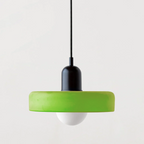 Modern Bauhaus Glass Pendant Light – Adjustable Height Kitchen Pendant Lighting in White, Orange, or Green, 25/35 cm 28