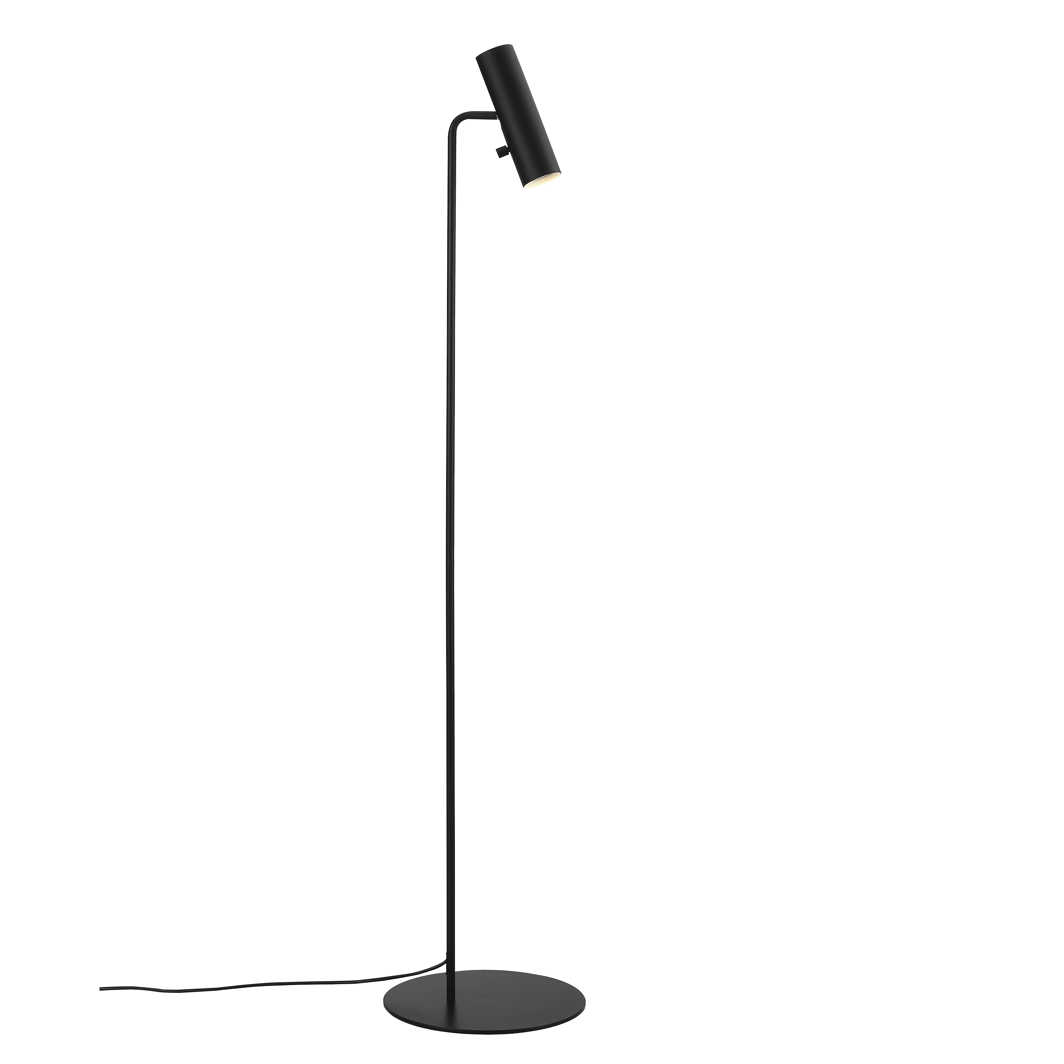 Modern Black Floor Lamp with Adjustable Head – Minimalistic Standing Lamp for Living Room Decor 0