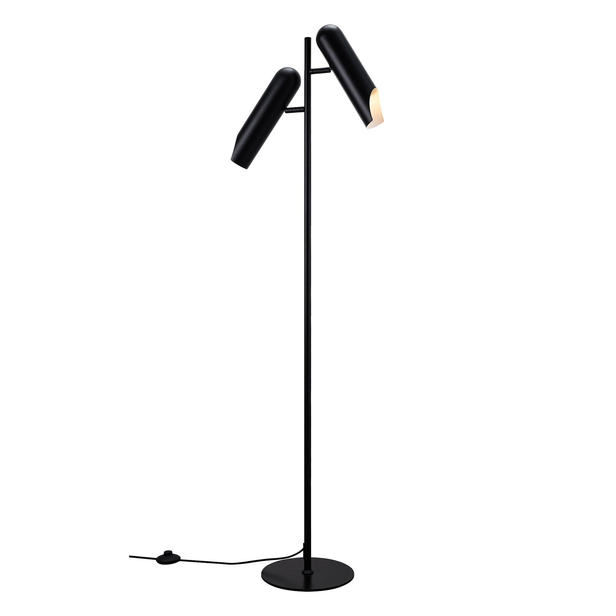 Modern Black Floor Lamp with Adjustable Heads – Stylish Standing Lamp for Living Room and Reading 2