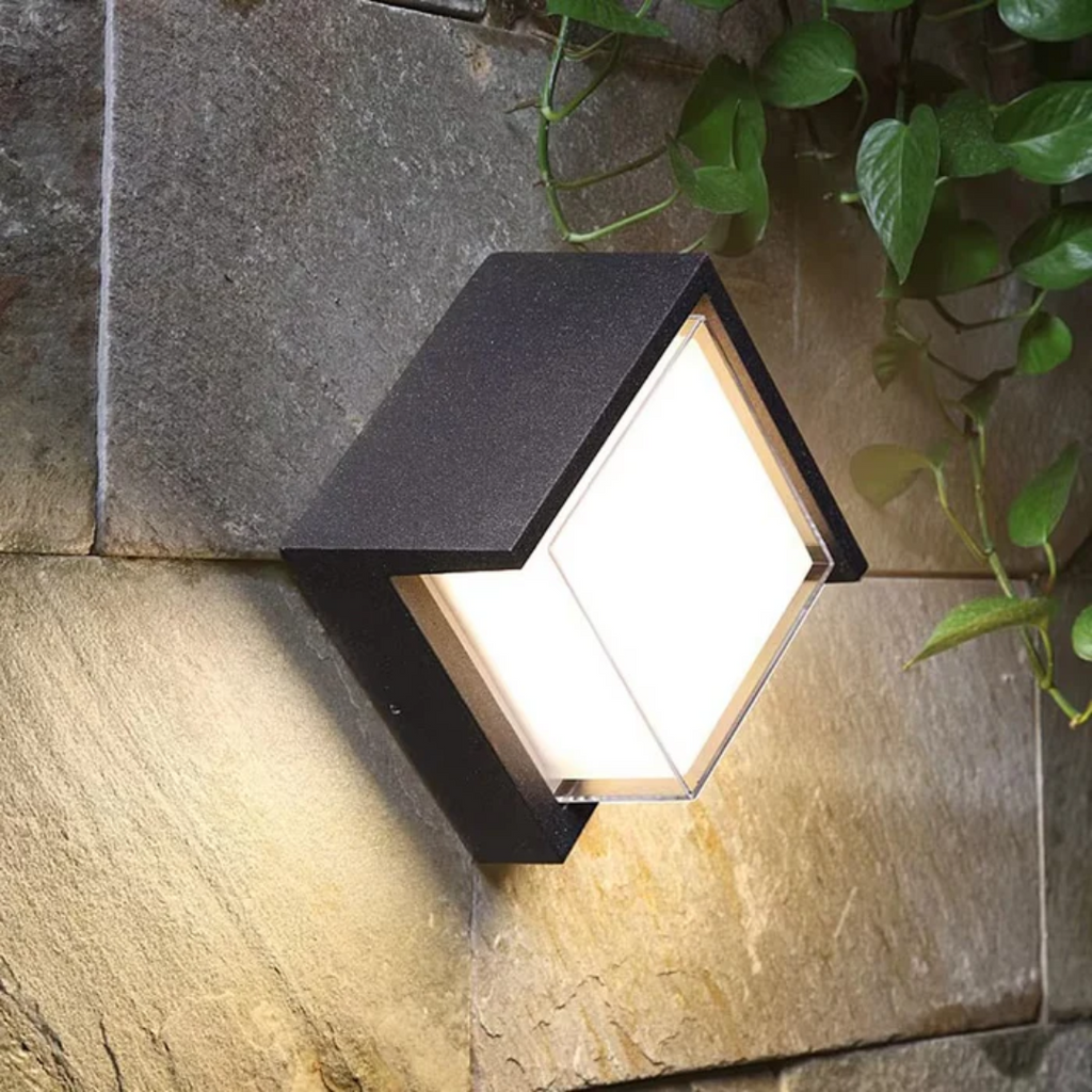 Modern Black Outdoor Wall Light with Motion Sensor – IP65 Waterproof Exterior Garden Lighting 0