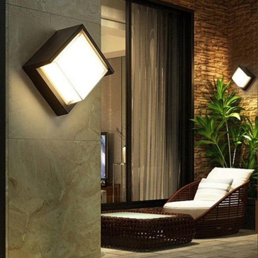 Modern Black Outdoor Wall Light with Motion Sensor – IP65 Waterproof Exterior Garden Lighting 2