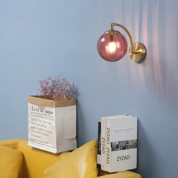 Modern Globe Wall Sconce – Dimmable LED Wall Lamp with Frosted Glass for Soft Night Lighting and Ambient Illumination 6