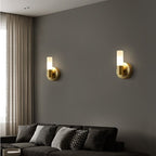 Aurelia Gold Wall Sconce With Frosted Glass LED Lighting
