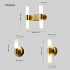 Aurelia Gold Wall Sconce With Frosted Glass LED Lighting