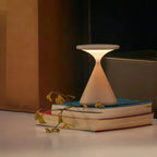 LumaVale Hourglass LED Table Lamp | Rechargeable & Dimmable
