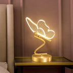 NovaButterfly LED Table Lamp With Golden Base And Glow