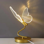 NovaButterfly LED Table Lamp With Golden Base And Glow