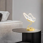 NovaButterfly LED Table Lamp With Golden Base And Glow