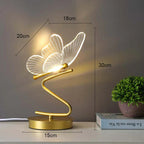 NovaButterfly LED Table Lamp With Golden Base And Glow