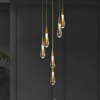 Modern LED Droplet Pendant Light – Elegant Glass and Iron Design for Kitchen and Dining Spaces 1