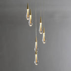 Modern LED Droplet Pendant Light – Elegant Glass and Iron Design for Kitchen and Dining Spaces 3