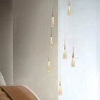 Modern LED Droplet Pendant Light – Elegant Glass and Iron Design for Kitchen and Dining Spaces 7
