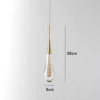 Modern LED Droplet Pendant Light – Elegant Glass and Iron Design for Kitchen and Dining Spaces 8