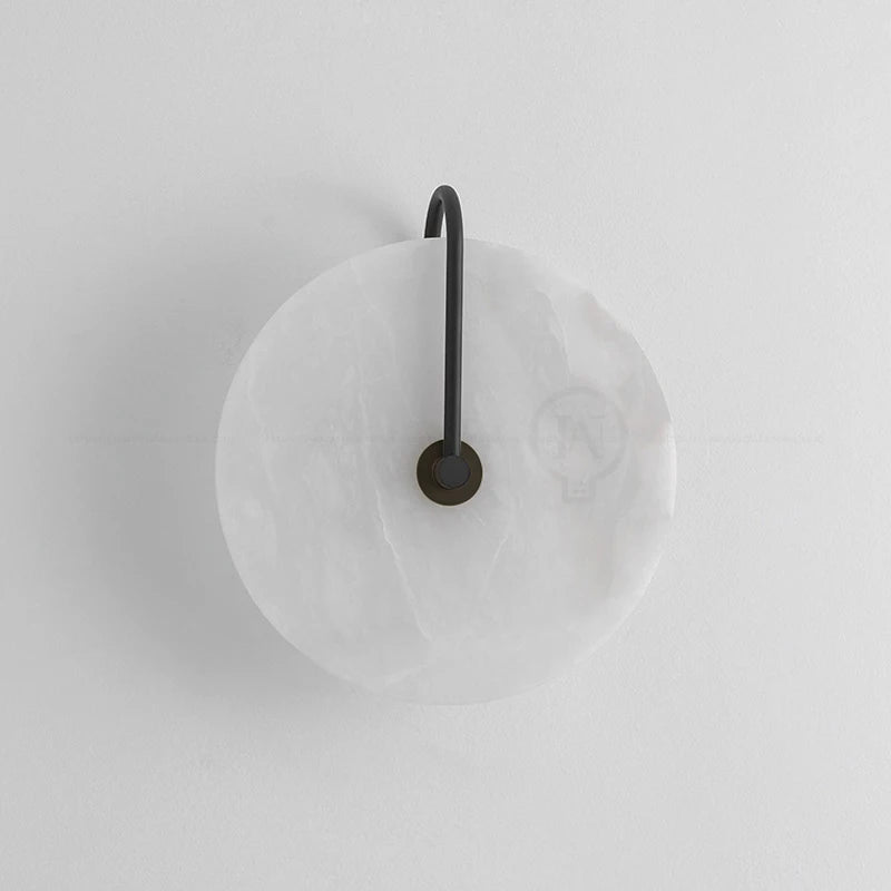 Modern Marble Wall Light - Elegant Circular Design Sconce for Bathroom and Home Decor 3