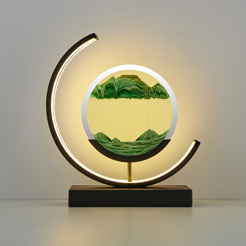 Modern Table Lamp with Unique Sand Design – Eye-Caring LED Light for Bedside, Desk, or Living Room 0