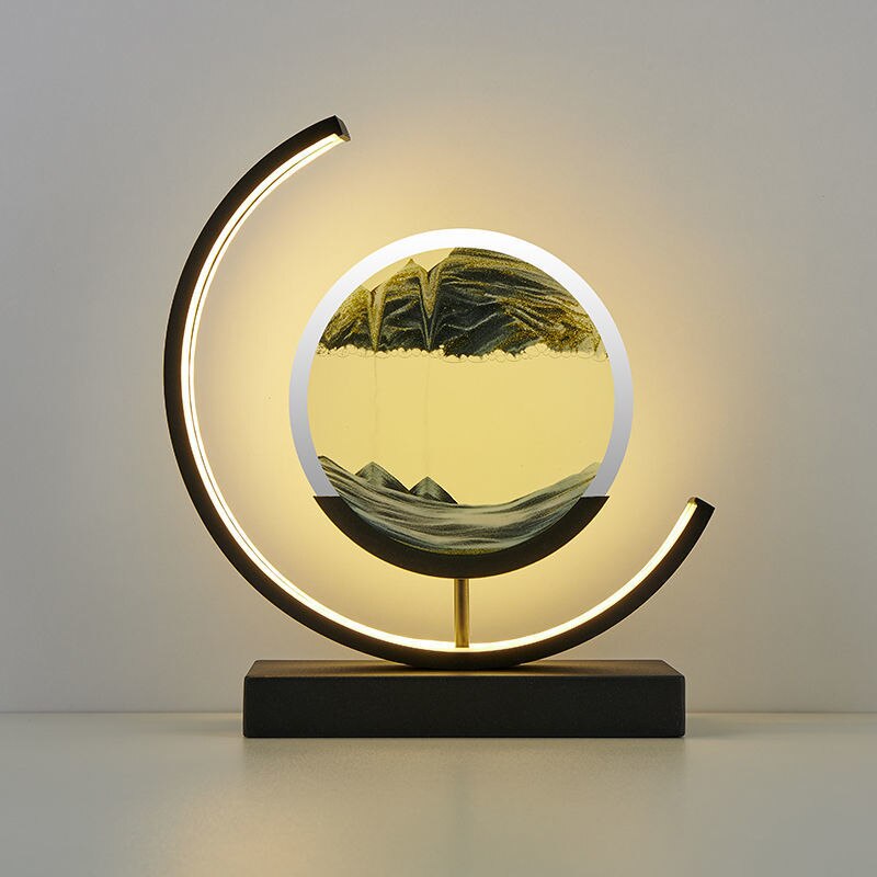 Modern Table Lamp with Unique Sand Design – Eye-Caring LED Light for Bedside, Desk, or Living Room 1
