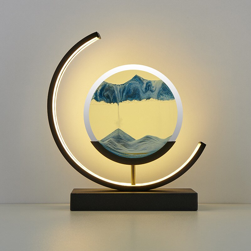Modern Table Lamp with Unique Sand Design – Eye-Caring LED Light for Bedside, Desk, or Living Room 2