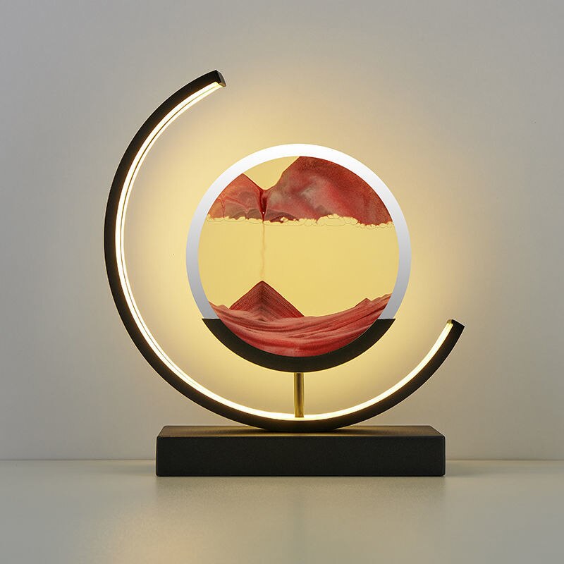 Modern Table Lamp with Unique Sand Design – Eye-Caring LED Light for Bedside, Desk, or Living Room 3