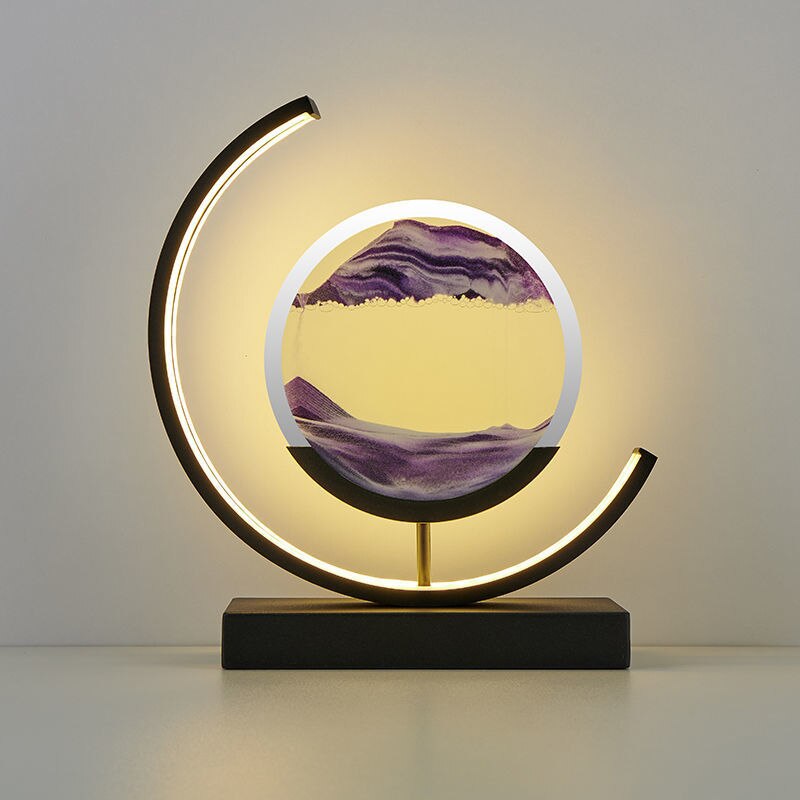 Modern Table Lamp with Unique Sand Design – Eye-Caring LED Light for Bedside, Desk, or Living Room 4