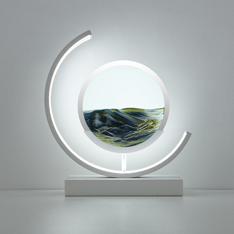 Modern Table Lamp with Unique Sand Design – Eye-Caring LED Light for Bedside, Desk, or Living Room 6