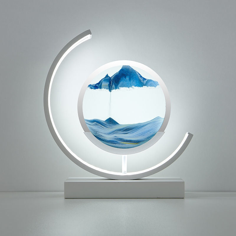 Modern Table Lamp with Unique Sand Design – Eye-Caring LED Light for Bedside, Desk, or Living Room 7