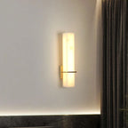 AstraLume Vertical Wall Sconce With Soft Amber LED Glow
