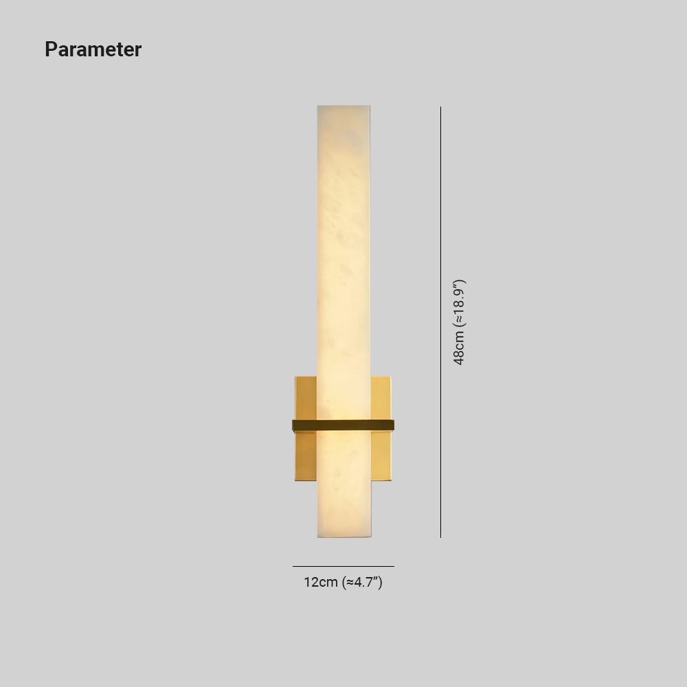 AstraLume Vertical Wall Sconce With Soft Amber LED Glow