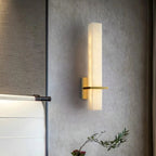 AstraLume Vertical Wall Sconce With Soft Amber LED Glow
