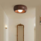 Nordic Wooden Flush Mount Ceiling Light Minimalist Dome