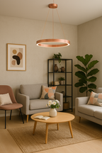 Lunara Modern Circular LED Hanging Light Dimmable Durable Stylish For Dining Living Room Office