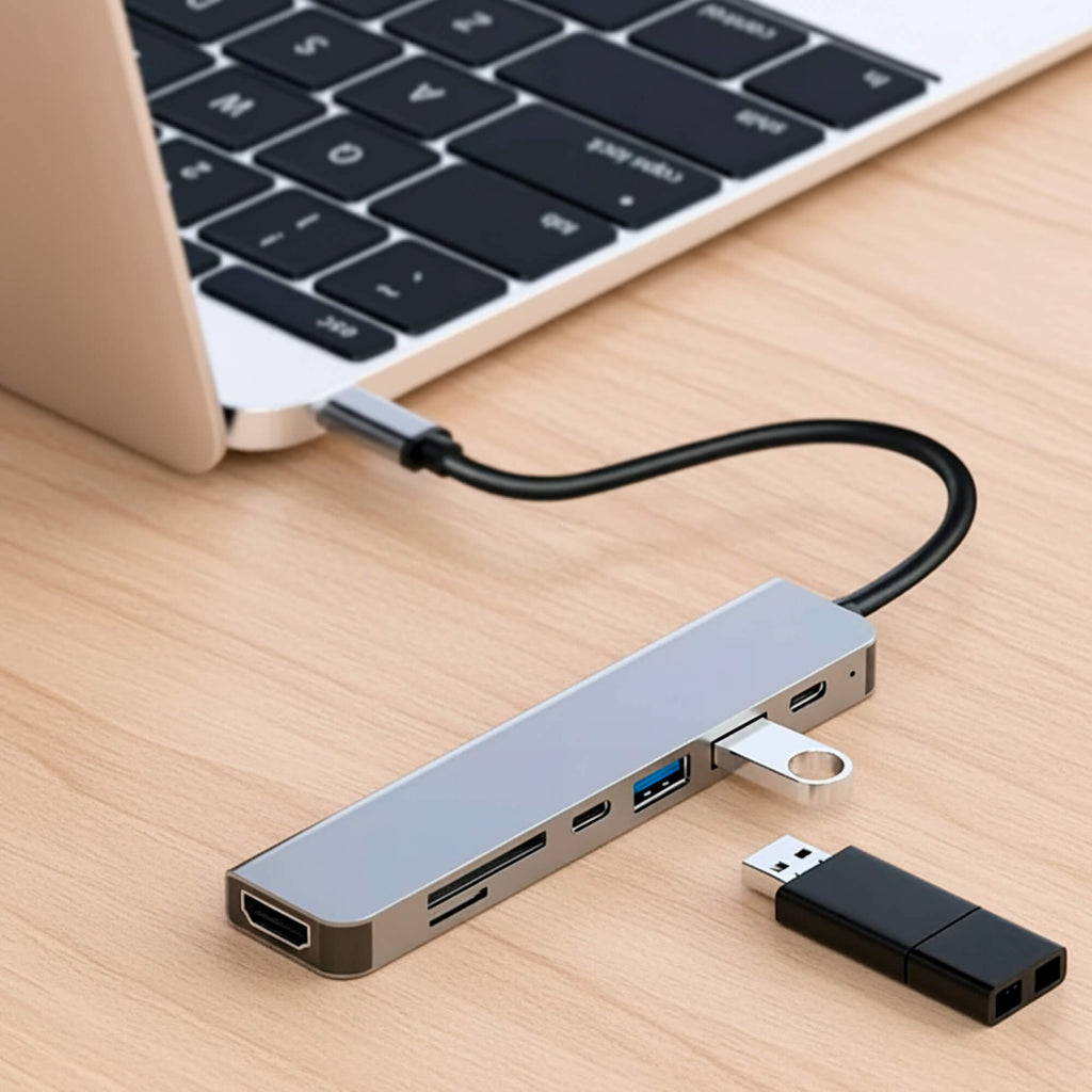 NexLink 7-in-1 USB-C Hub: HDMI, SD & USB For MacBook