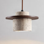 Natural Travertine Stone Pendant Light with Adjustable Cord – Elegant Kitchen Hanging Light for Modern Interiors 0