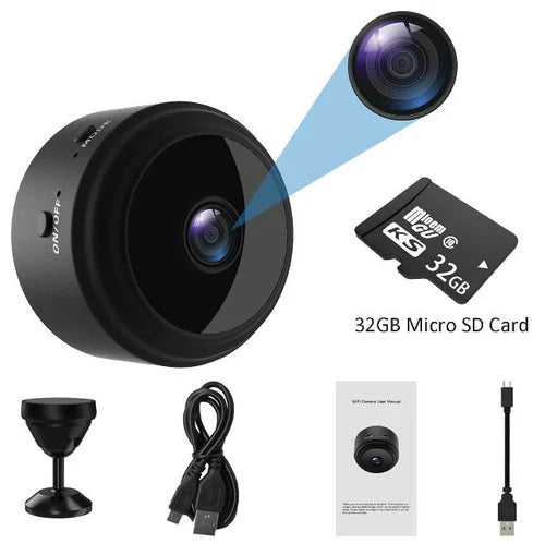 MiniSight Compact 1080P WiFi Home Surveillance Camera For Discreet Baby Monitoring And Room Security