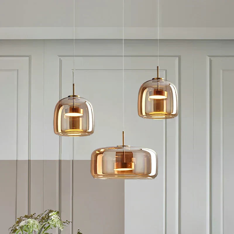 NovaGlass Clear Glass Pendant Light For Modern Interiors