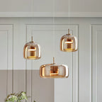 NovaGlass Clear Glass Pendant Light For Modern Interiors
