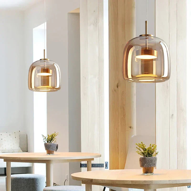 NovaGlass Clear Glass Pendant Light For Modern Interiors