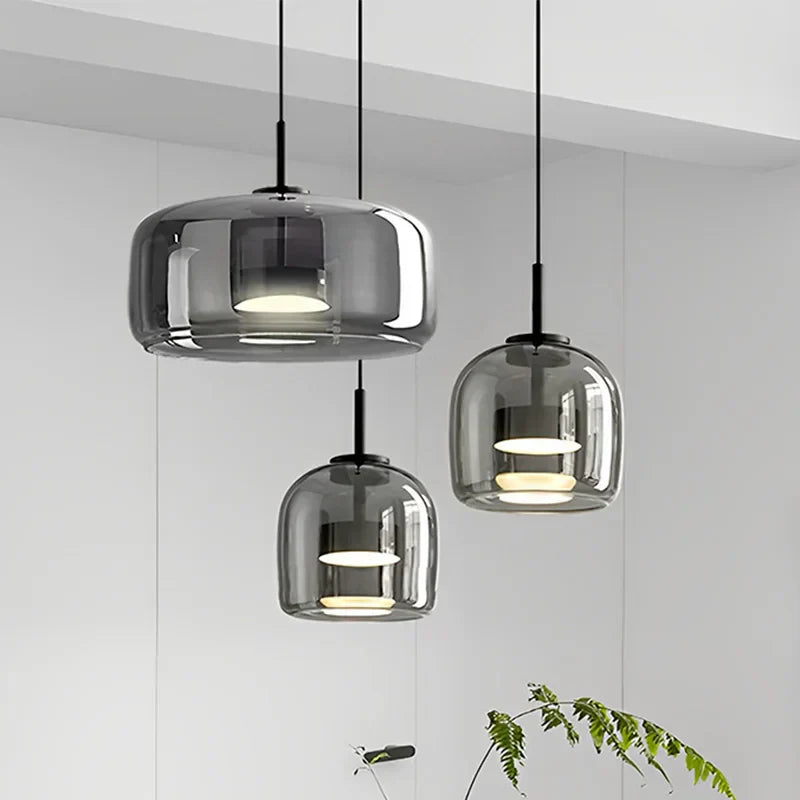 NovaGlass Clear Glass Pendant Light For Modern Interiors