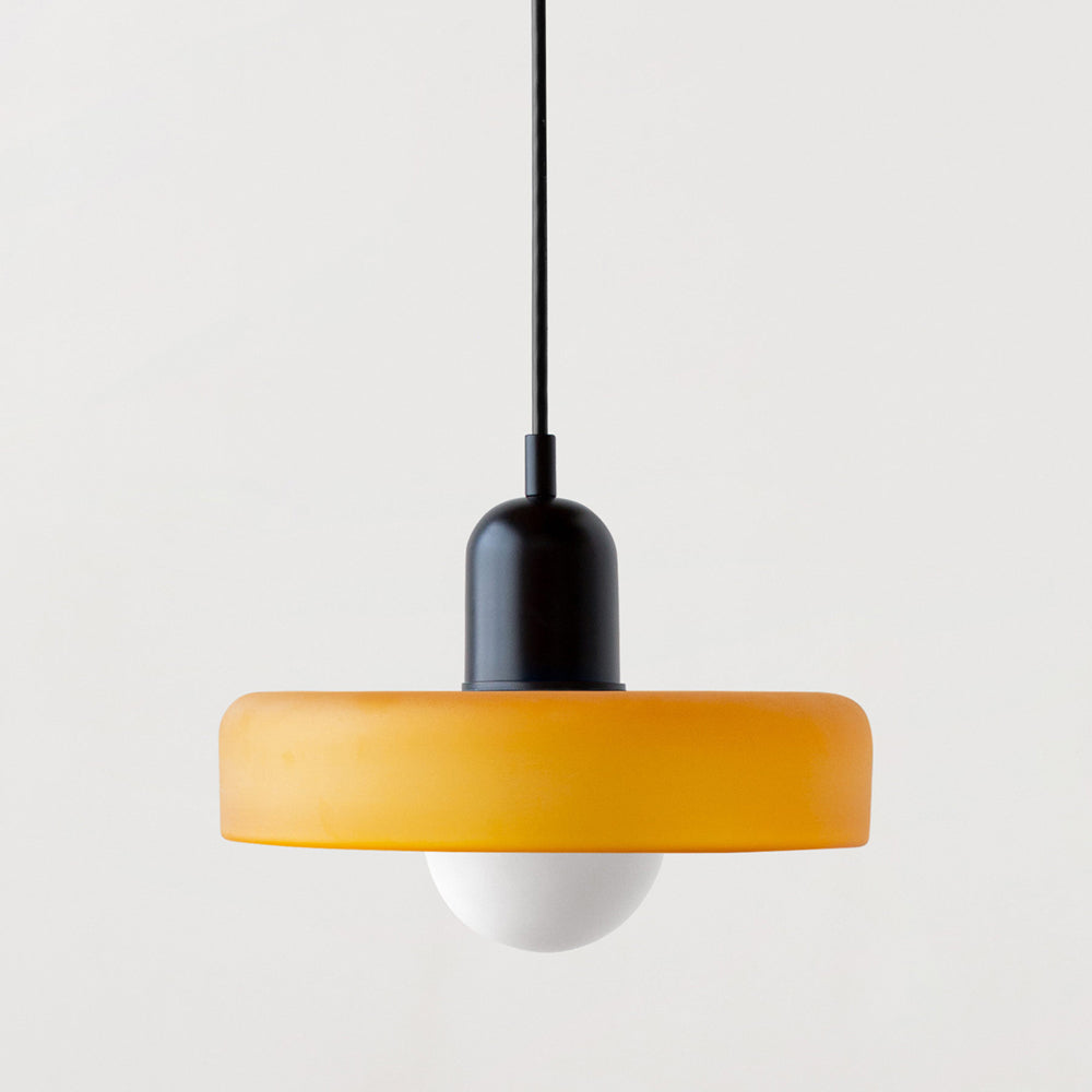 Lumora | Colored Glass Bauhaus Pendant Light For Dining