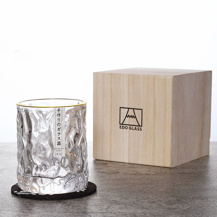Kizuna Glacier Whisky Glasses in Edo Kiriko Collection