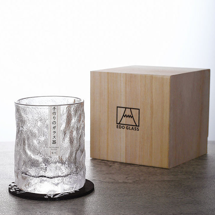 Kizuna Glacier Whisky Glasses in Edo Kiriko Collection