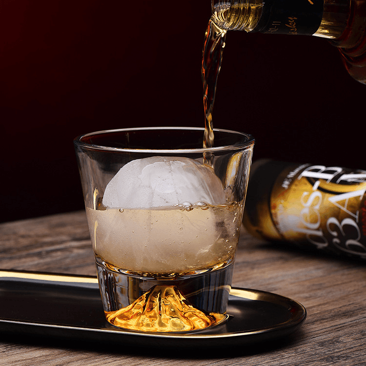 Kitsune Fuji Kiriko Whisky Glass Set by Chamvin Edo Craft