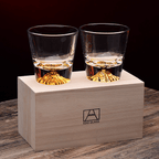 Kitsune Fuji Kiriko Whisky Glass Set by Chamvin Edo Craft