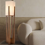 Japanese Walnut Solid Wood Floor Lamp With Linen Shade